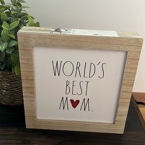 NWT Rae Dunn World’s Best Mom Box Sign